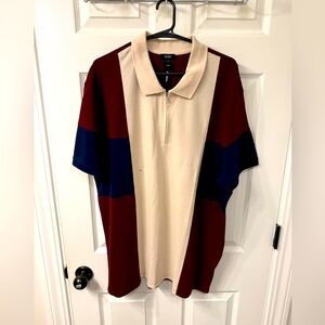 New Express Size XL Burgundy Polo Shirt
